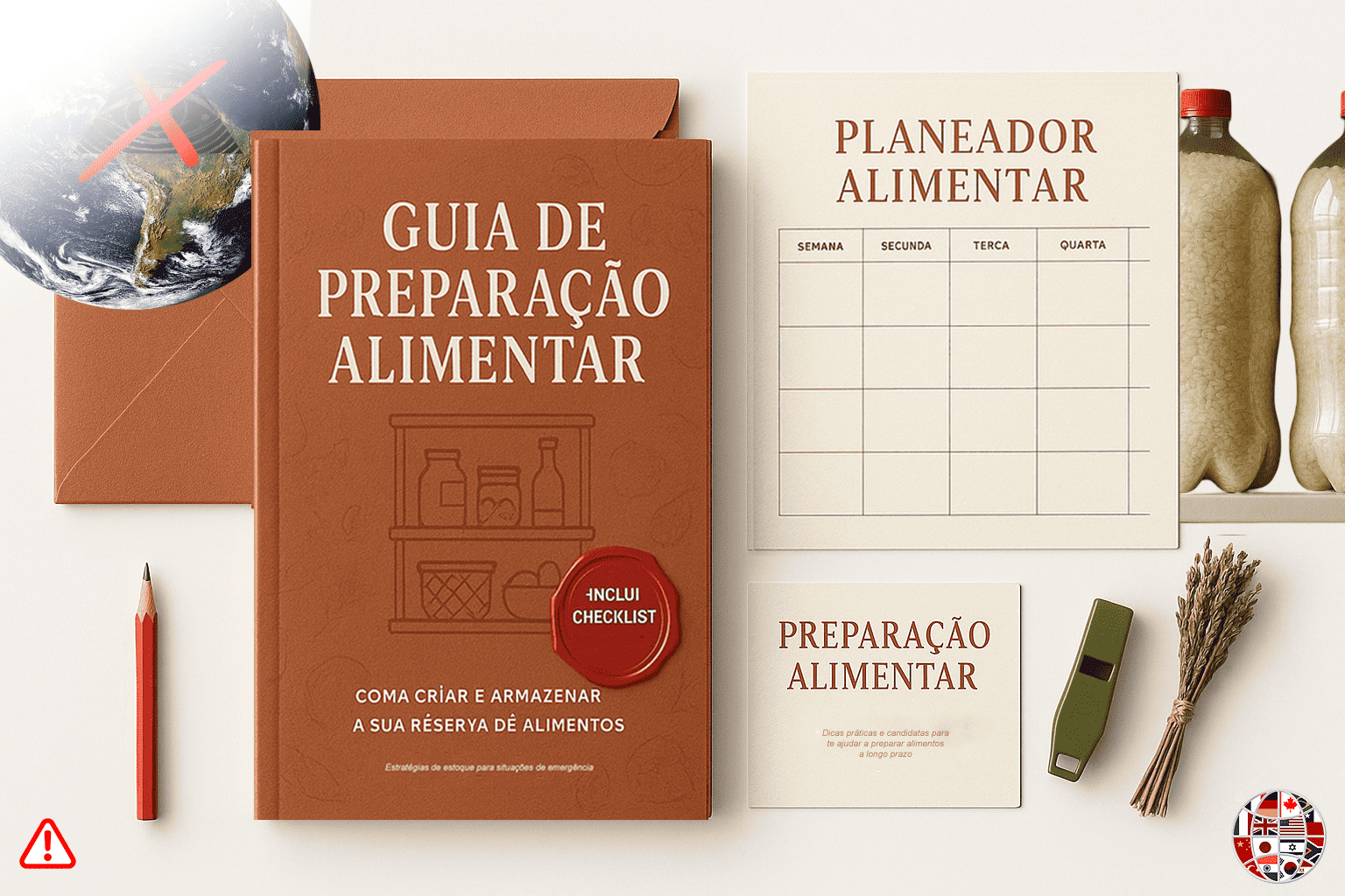 Família se preparando para emergências