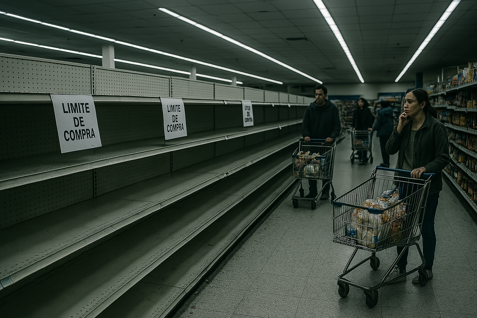 Família se preparando para emergências